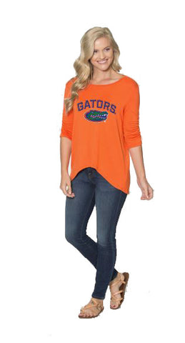 Florida Gators HI-LO Tee with Scrunch Sleeve